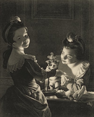 Miss Kitty Dressing by Joseph Wright of Derby